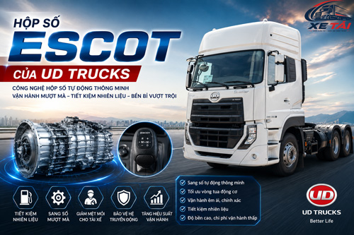 Hộp số ESCOT của UD Trucks | Công nghệ hộp số tự động thông minh từ Nhật Bản